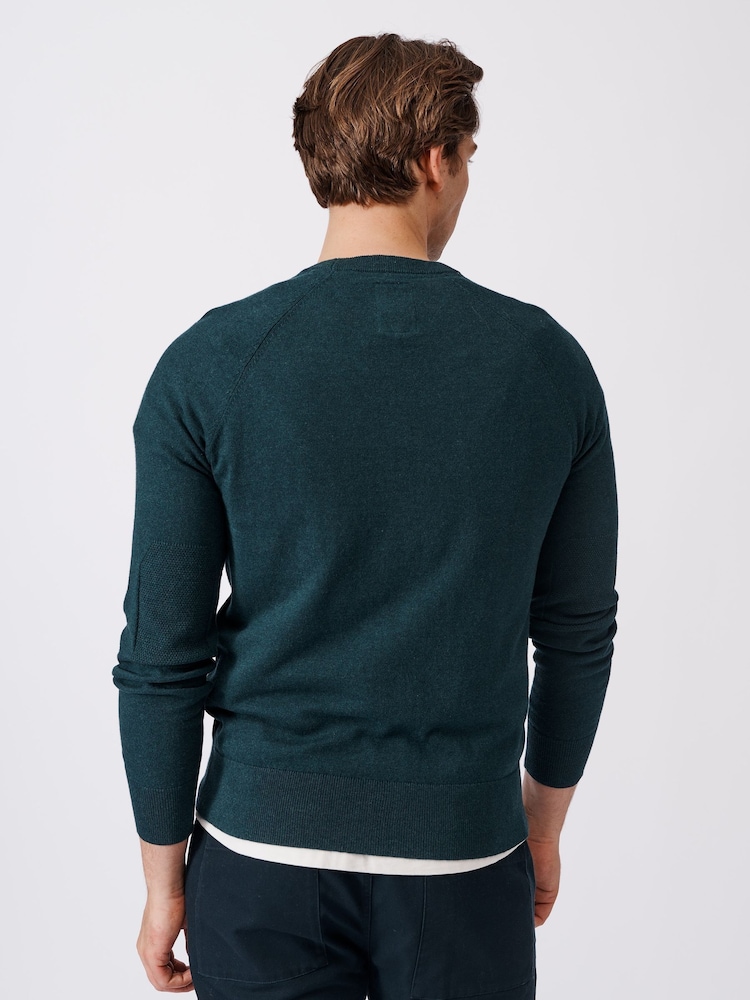 Aubin Collum Cotton Crew Neck Jumper - Image 2 of 9 Aubin Collum Cotton Crew Neck Jumper - Image 2 of 9