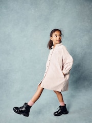 Soft Pink Cord Shirt 100% Cotton Dress (3-16yrs) - Image 3 of 8