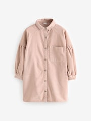 Soft Pink Cord Shirt 100% Cotton Dress (3-16yrs) - Image 5 of 8