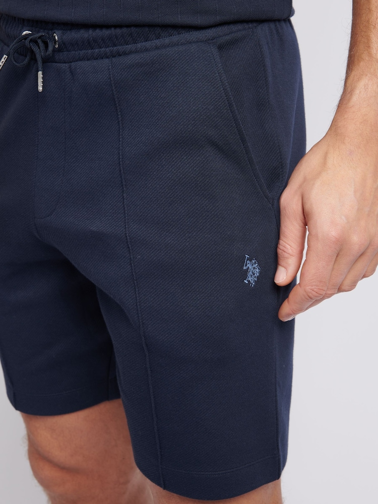 U.S. Polo Assn. Blue Mens Classic Fit Pintuck Shorts - Image 2 of 7