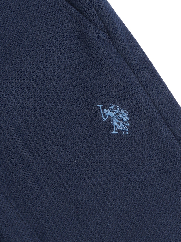 U.S. Polo Assn. Blue Mens Classic Fit Pintuck Shorts - Image 7 of 7