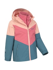 Mountain Warehouse Pink Lightning II Kids 3-in-1 Waterproof Jacket - Image 3 of 5