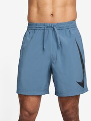 Nike Blue Form Swoosh Dri-FIT 7 inch Unlined Versatile Shorts - Image 1 of 4