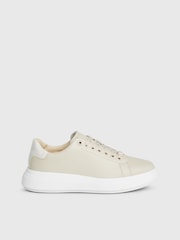 Calvin Klein White Cupsole Lace-Up Leather Sneakers - Image 1 of 7