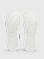 Calvin Klein White Cupsole Lace-Up Leather Sneakers - Image 3 of 7