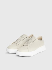 Calvin Klein White Cupsole Lace-Up Leather Sneakers - Image 5 of 7