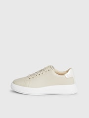 Calvin Klein White Cupsole Lace-Up Leather Sneakers - Image 6 of 7