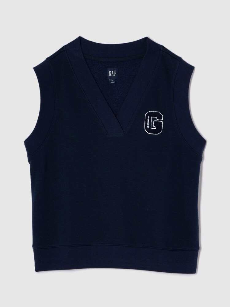 Gap Blue Vintage Soft Oversized Vest - Image 1 of 2 Gap Blue Vintage Soft Oversized Vest - Image 1 of 2