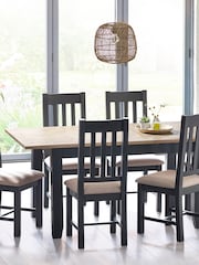 Julian Bowen Dark Grey Oak Bordeaux Extending  Dining Table - Image 1 of 6
