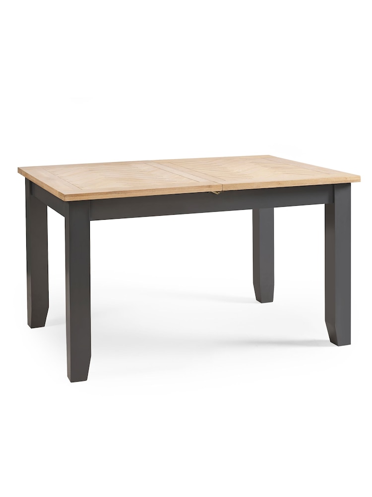 Julian Bowen Dark Grey Oak Bordeaux Extending  Dining Table - Image 2 of 6