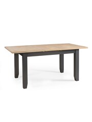 Julian Bowen Dark Grey Oak Bordeaux Extending  Dining Table - Image 3 of 6