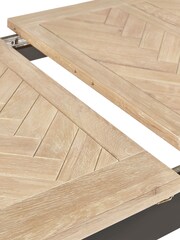 Julian Bowen Dark Grey Oak Bordeaux Extending  Dining Table - Image 5 of 6