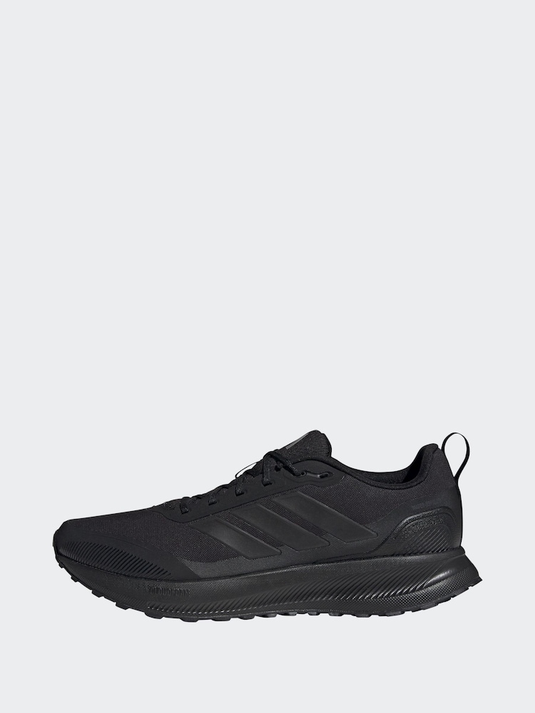adidas Black/Grey Run Falcon Trainers - Image 2 of 11