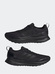adidas Black/Grey Run Falcon Trainers - Image 5 of 11