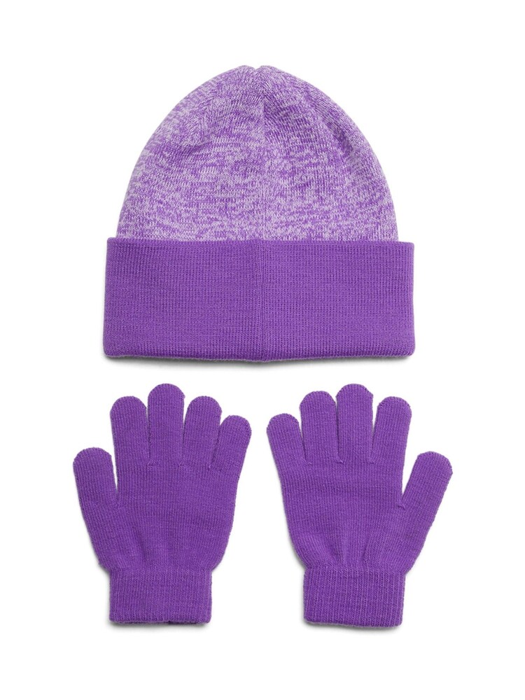 أرجواني - Under Armour Kid's Beanie and Gloves Set - صورة 2 من 2