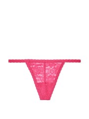 Victoria's Secret PINK Pink Rose G String Floral Lace Knickers - Image 3 of 3