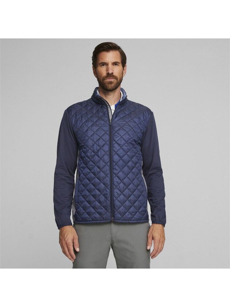 Puma Blue Golf Frost Quilted Mens Jacket - Image 1 of 6
