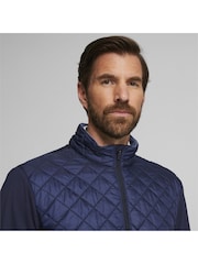 Puma Blue Golf Frost Quilted Mens Jacket - Image 4 of 6