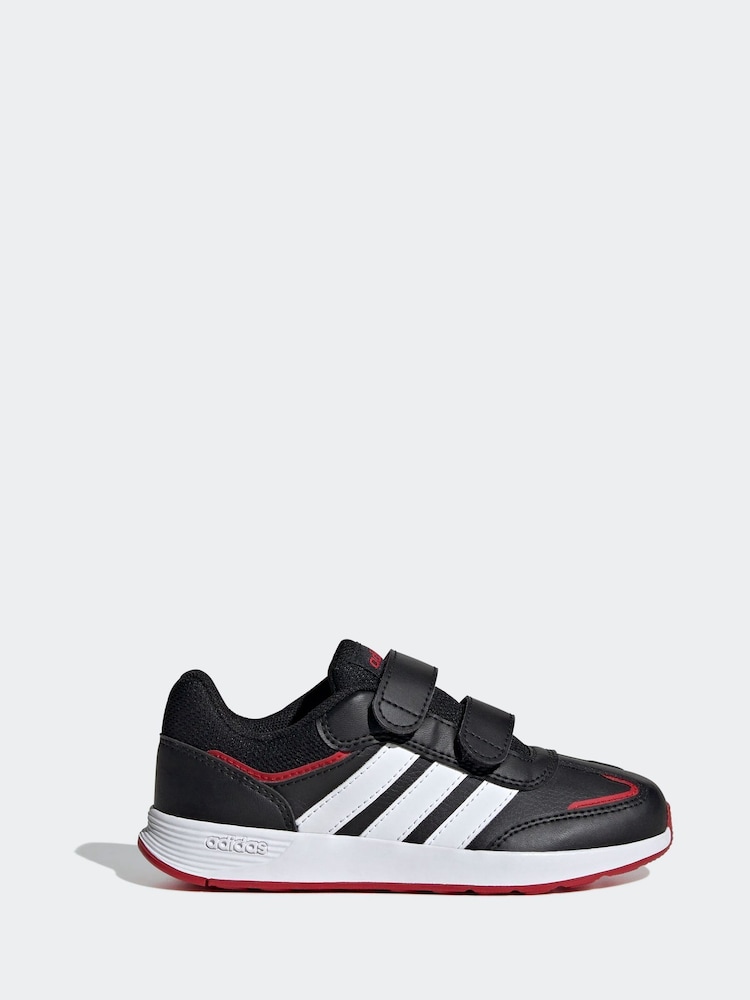 adidas Black/Red Kids Tensaur Switch Trainers - Image 1 of 8