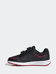adidas Black/Red Kids Tensaur Switch Trainers - Image 2 of 8