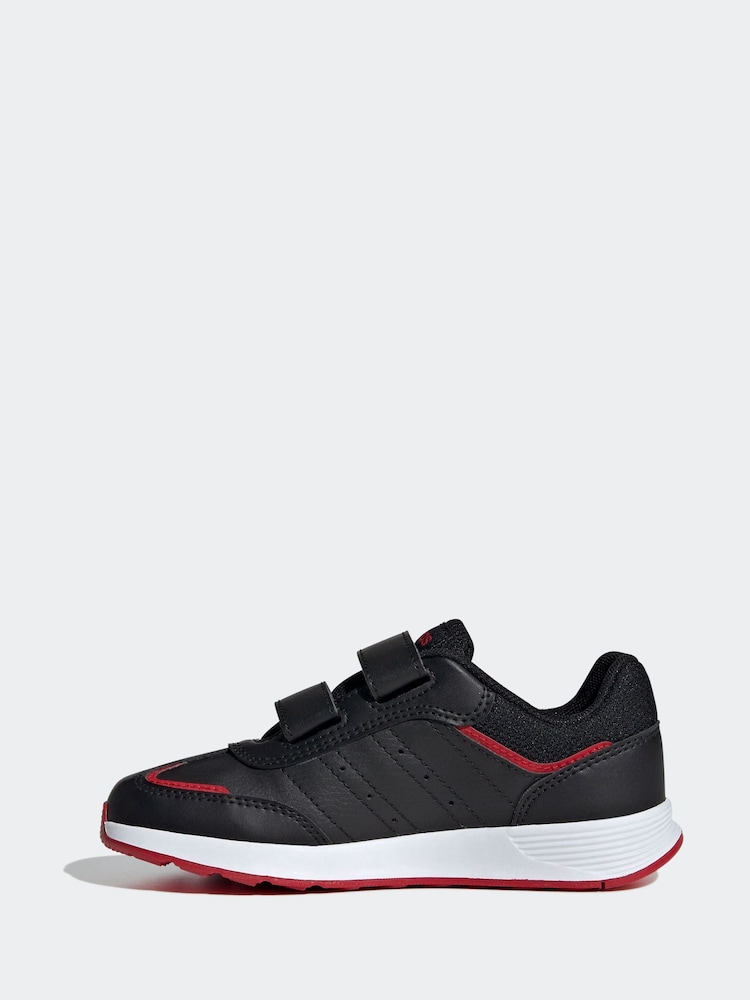 adidas Black/Red Kids Tensaur Switch Trainers - Image 2 of 8