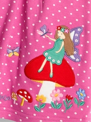 JoJo Maman Bébé Fuchsia Pink Fairy Appliqué Button Front Dress - Image 3 of 3