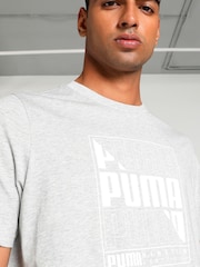 Puma Grey Mens GRAPHICS Box 100% Cotton T-Shirt - Image 5 of 8
