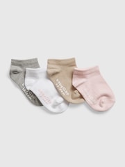 Gap Grey Toddler 4 Pack No Show Socks (Newborn-5yrs) - Image 1 of 1