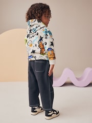 White Graffiti Character Hoodie and Carpenter Joggers Set (3mths-7yrs) - Image 3 of 9