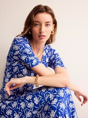 Boden Blue Rebecca Jersey Midi Tea Dress - Image 1 of 6