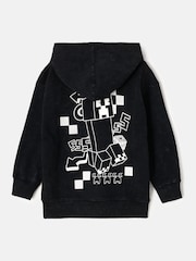 Angel & Rocket Black 100% Cotton Minecraft Print Hoodie - Image 5 of 6