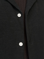 JACK & JONES Black Toweling Cuban Collar Short Sleeve Shirt - Image 4 of 7