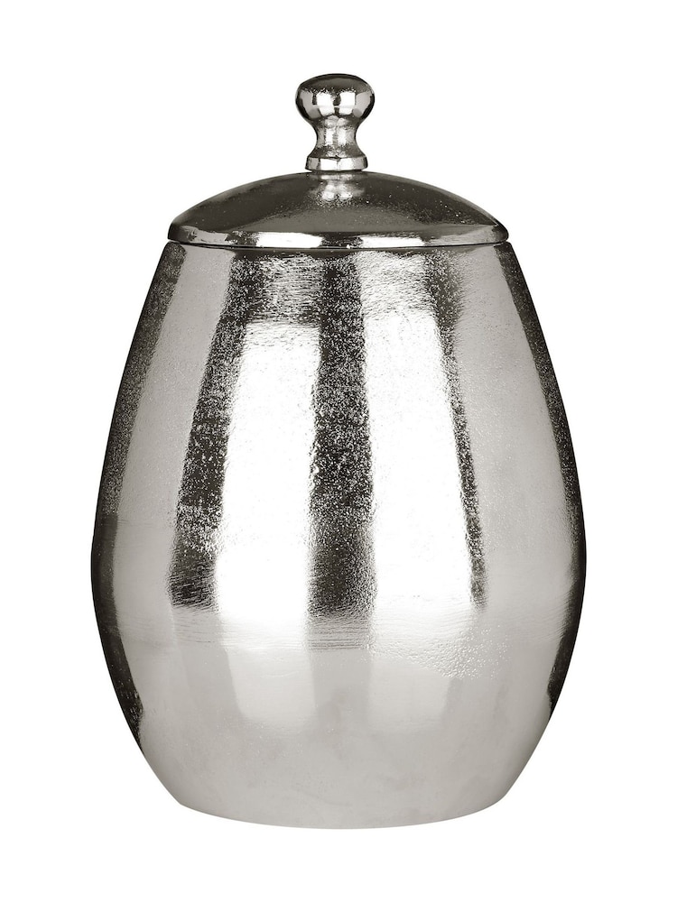 Interiors by Premier Silver Kensington Townhouse Aluminium Jar - Image 1 of 2 Interiors by Premier Silver Kensington Townhouse Aluminium Jar - Image 1 of 2