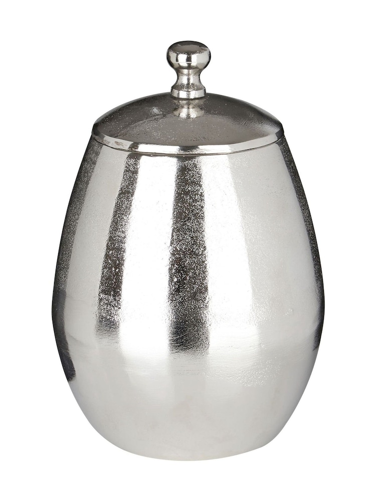 Interiors by Premier Silver Kensington Townhouse Aluminium Jar - Image 2 of 2 Interiors by Premier Silver Kensington Townhouse Aluminium Jar - Image 2 of 2