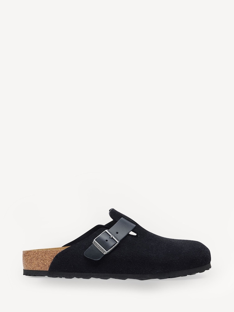 Birkenstock Navy Boston Suede Clogs - Image 1 of 3