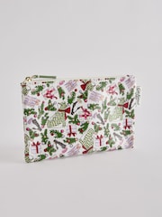 Cath Kidston Christmas Zip-Up 100% Cotton Purse - Image 1 of 5