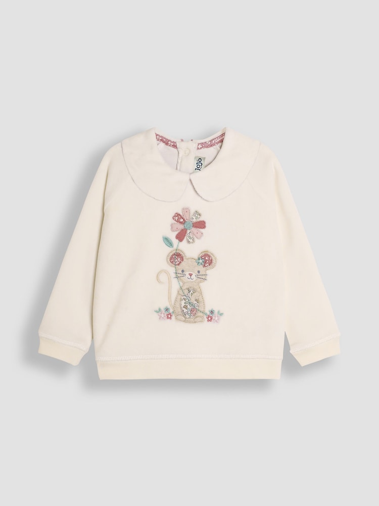 JoJo Maman Bébé Set aus Sweatshirt und Leggings mit Maus-Applikation - Bild 2 von 3 JoJo Maman Bébé Set aus Sweatshirt und Leggings mit Maus-Applikation - Bild 2 von 3
