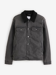 Grey Borg Lined Trucker Jacket - Image 1 of 1