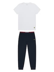 Lyle & Scott White Onyx Boys T-Shirt & Cuffed Shorts Set - Image 1 of 6