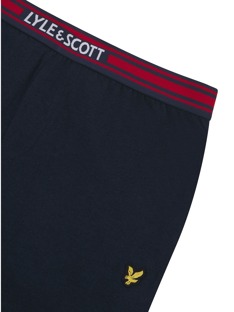 Lyle & Scott White Onyx Boys T-Shirt & Cuffed Shorts Set - Image 5 of 6