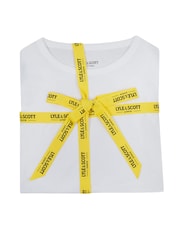 Lyle & Scott White Onyx Boys T-Shirt & Cuffed Shorts Set - Image 6 of 6