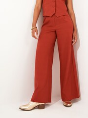 Joe Browns Orange Lyla Linen Blend Trousers - Image 1 of 5
