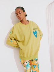 Vert - Never Fully Dressed Sweat-shirt en coton brodé - Image 1 of 5