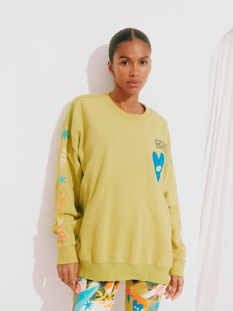 Vert - Never Fully Dressed Sweat-shirt en coton brodé - Image 2 of 5