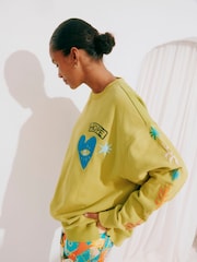 Vert - Never Fully Dressed Sweat-shirt en coton brodé - Image 4 of 5