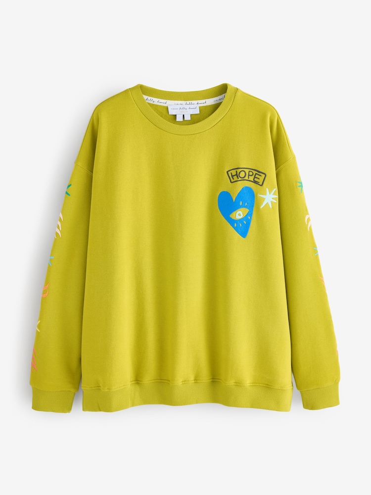 Vert - Never Fully Dressed Sweat-shirt en coton brodé - Image 5 of 5
