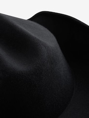 Black Cattleman Westen Hat with 100% Wool - Image 3 of 5