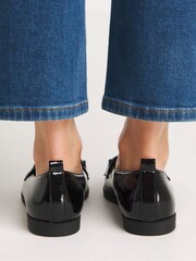 Simply Be Black Low Cut Snaffle Loafers In Wide Fit - Image 2 of 5