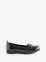 Simply Be Black Low Cut Snaffle Loafers In Wide Fit - Image 5 of 5