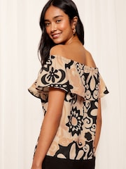 Friends Like These Воздушная оборка лен Look Bardot Blouse - Image 4 of 4